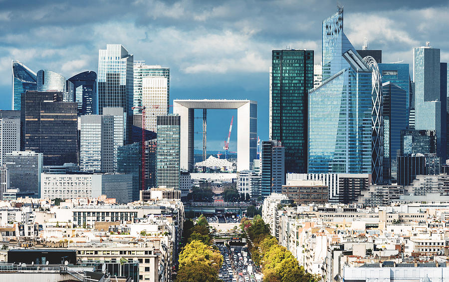 Paris aerial view of La Defense #1 Photograph by Franckreporter