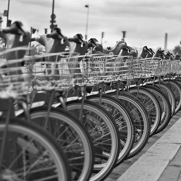 Paris Photograph - #paris #bikes #1 by Georgia Clare