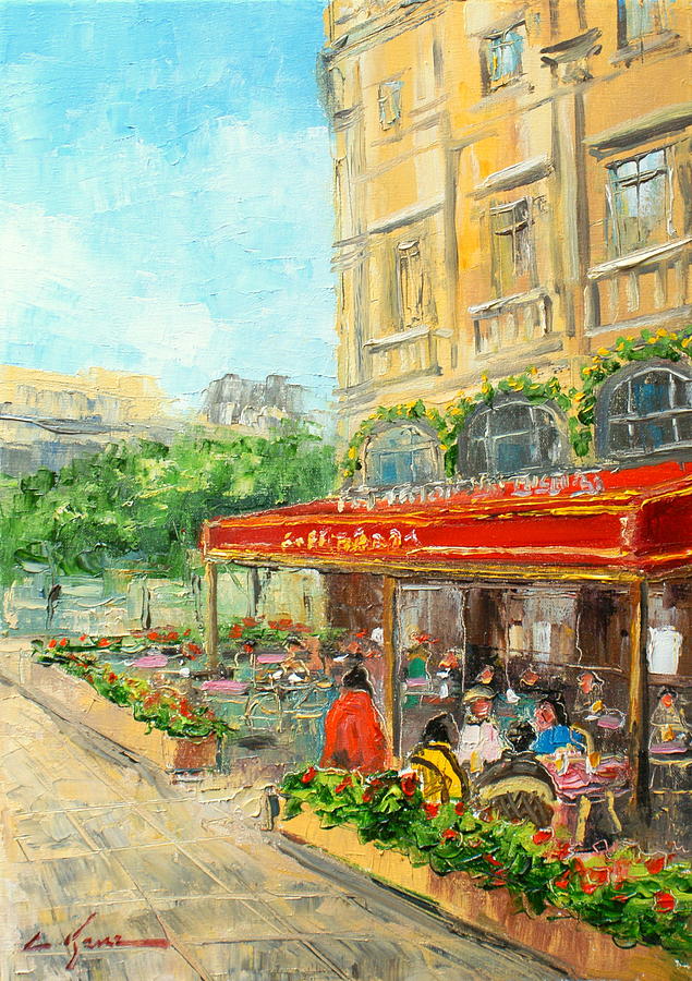Paris Cafe #1 Painting by Luke Karcz