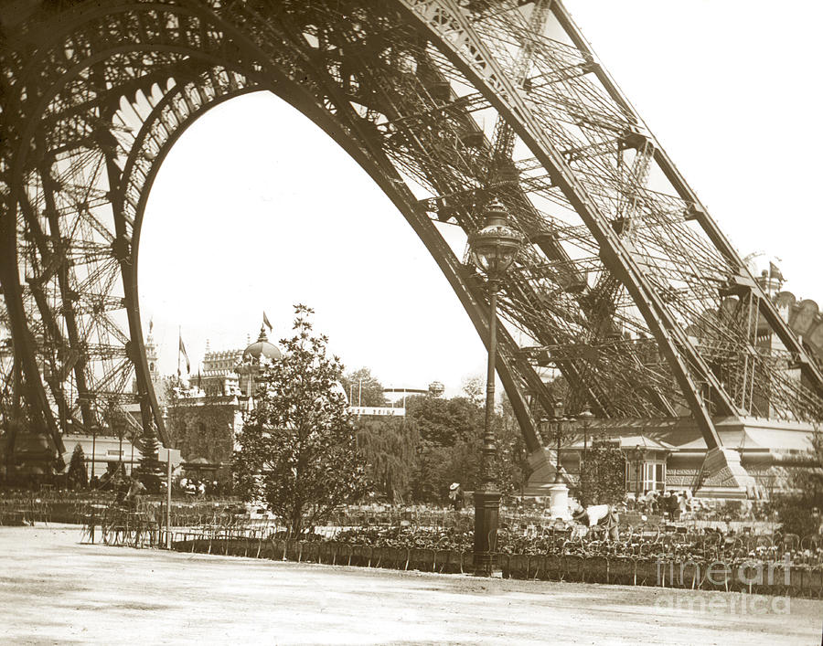 Eiffel Tower Photograph - Paris Exposition Eiffel Tower Paris France 1900  historical photos #1 by Monterey County Historical Society