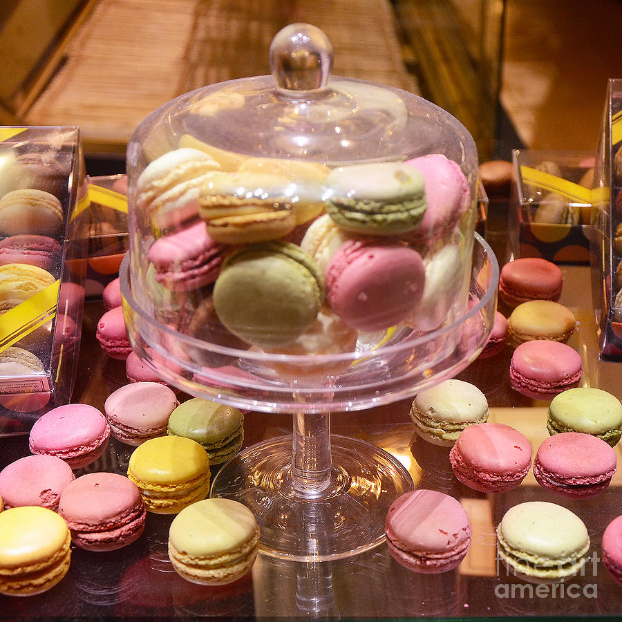 Paris Macarons and Patisserie Bakery - Paris Macarons Desserts Food Photography Photograph by Kathy Fornal