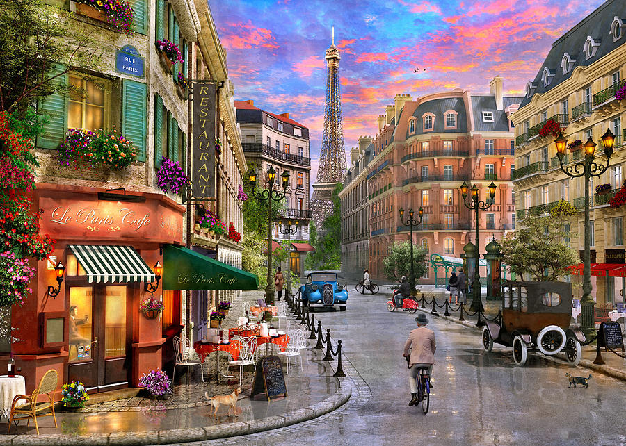 Paris Street #1 Painting by MGL Meiklejohn Graphics Licensing