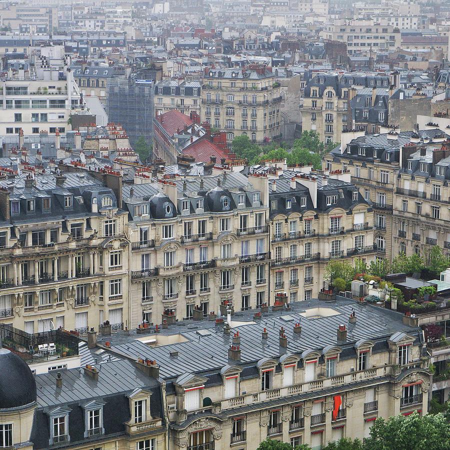 Parisian Rooftops #1 Photograph by Louise Legresley
