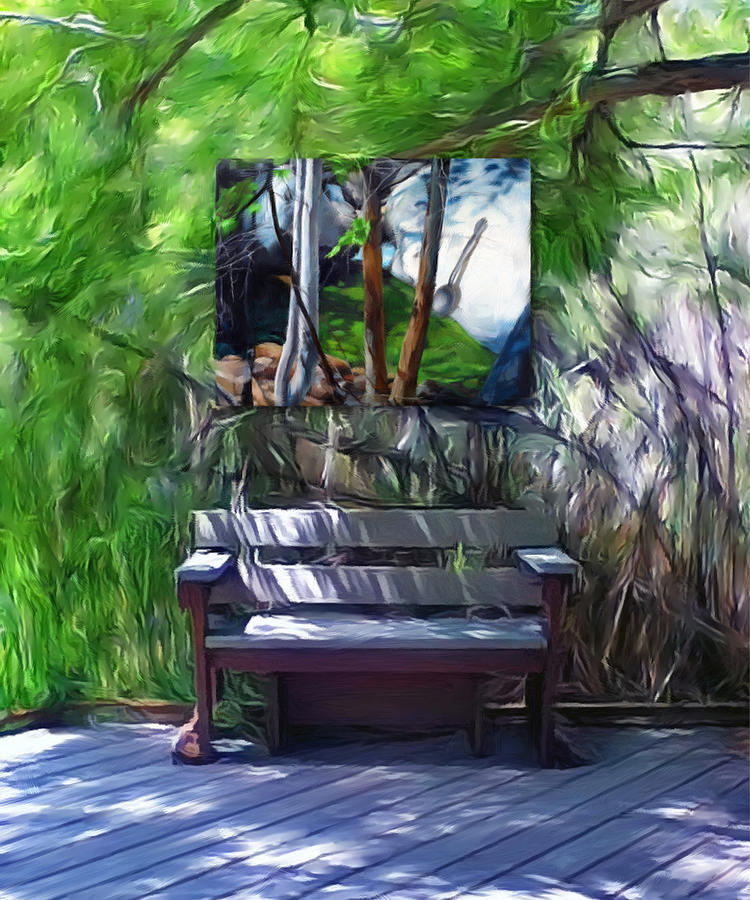 Park Bench 2b Painting by Snake Jagger
