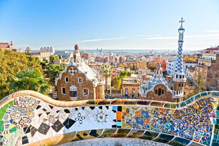 Park Guell in Barcelona - Spain #1 Photograph by Luciano Mortula