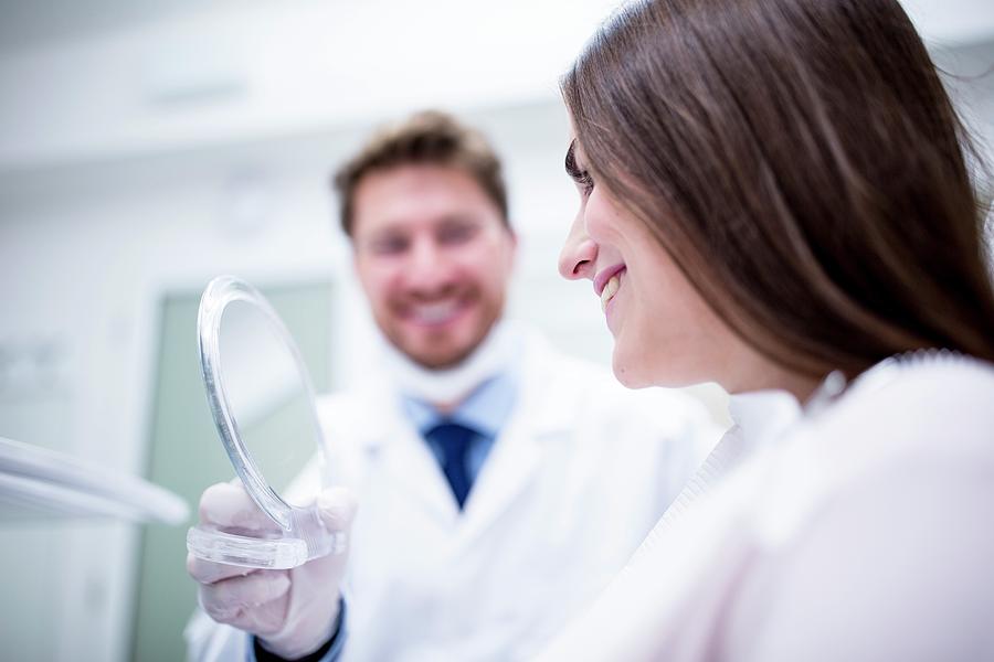 Patient Looking In Mirror Photograph By Science Photo Library - Fine 