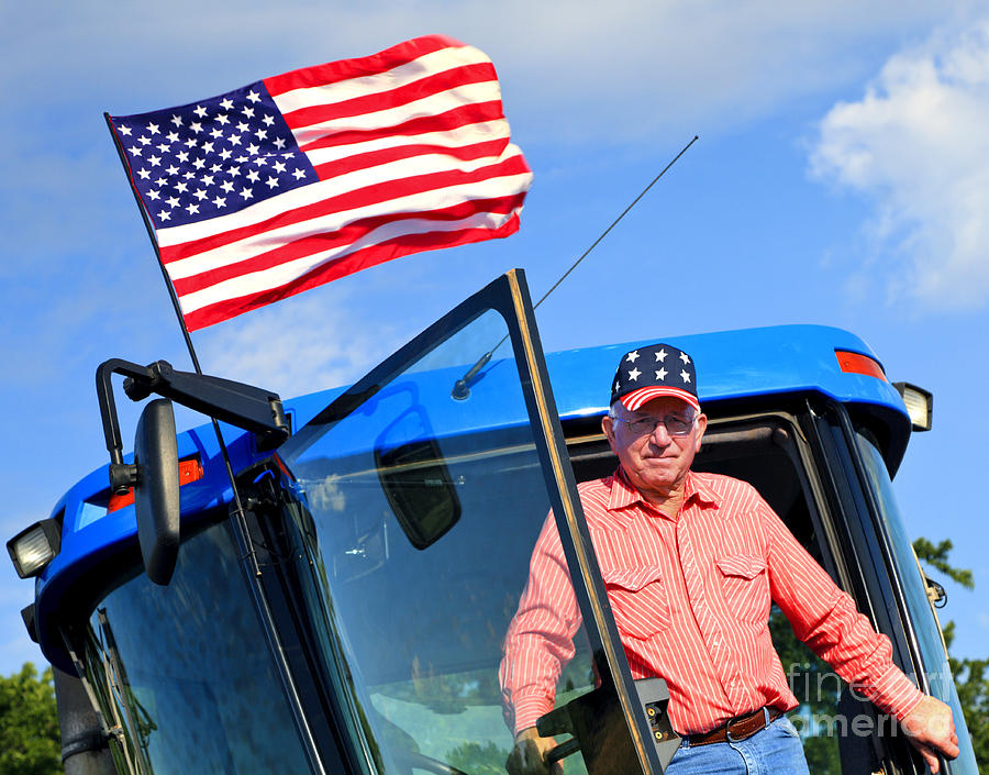 Patriotic American Farmer #1 Photograph by Pattie Calfy