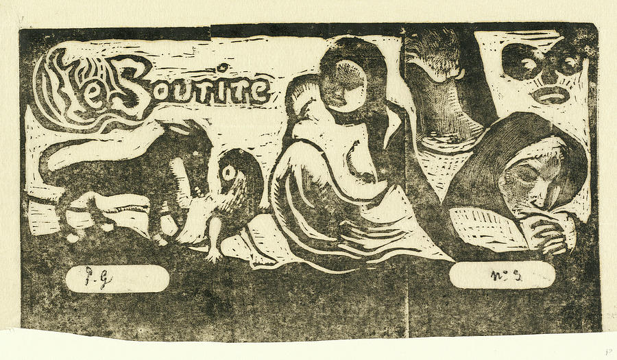Paul Gauguin Drawing - Paul Gauguin, French 1848-1903, Title Page For Le Sourire #1 by Litz Collection