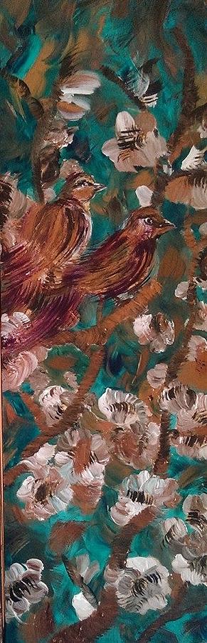 Peace Birds #1 Painting by Virginia Elliott