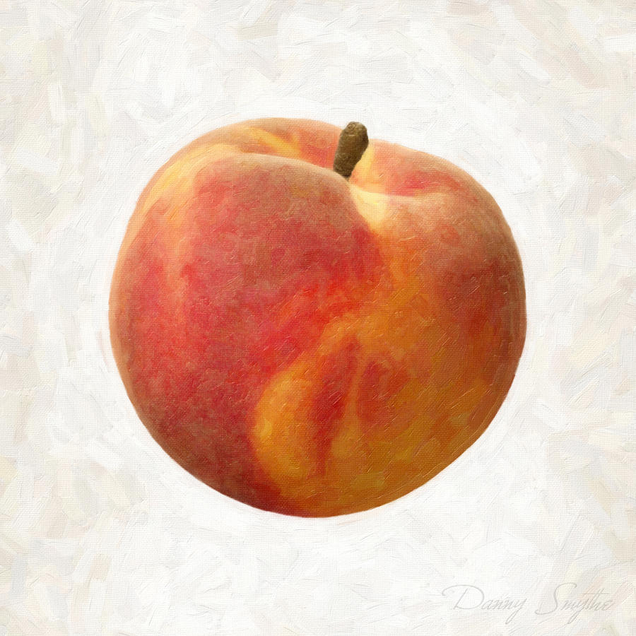 Still Life Painting - Peach #1 by Danny Smythe