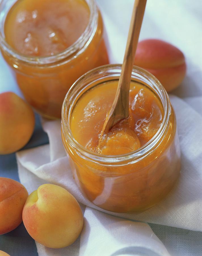 Peach Jam In Preserving Jars 1 Photograph by Eising Studio Food