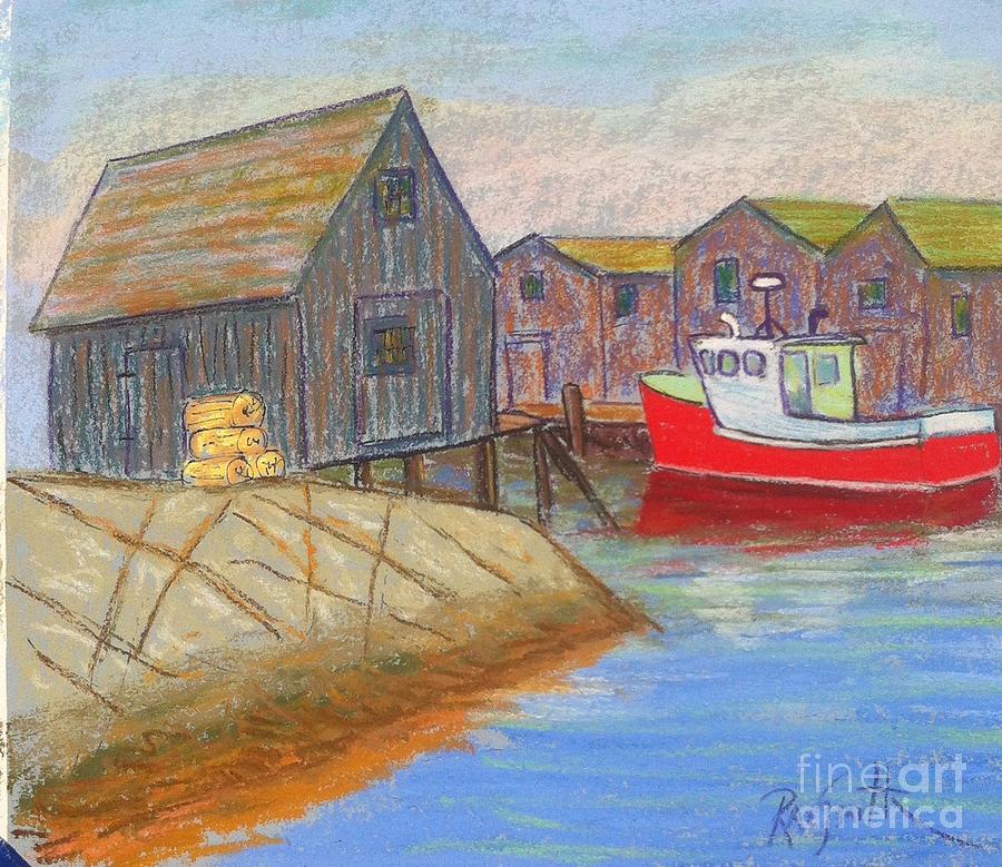Peggys Cove #1 Pastel by Rae  Smith