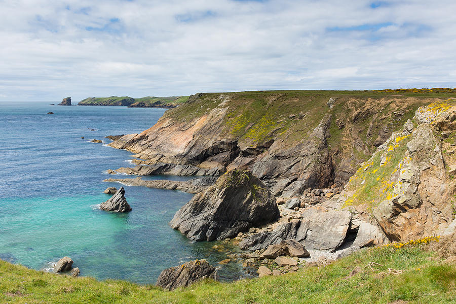 Pembrokeshire coast scene towards Skomer Island Wales Photograph by ...