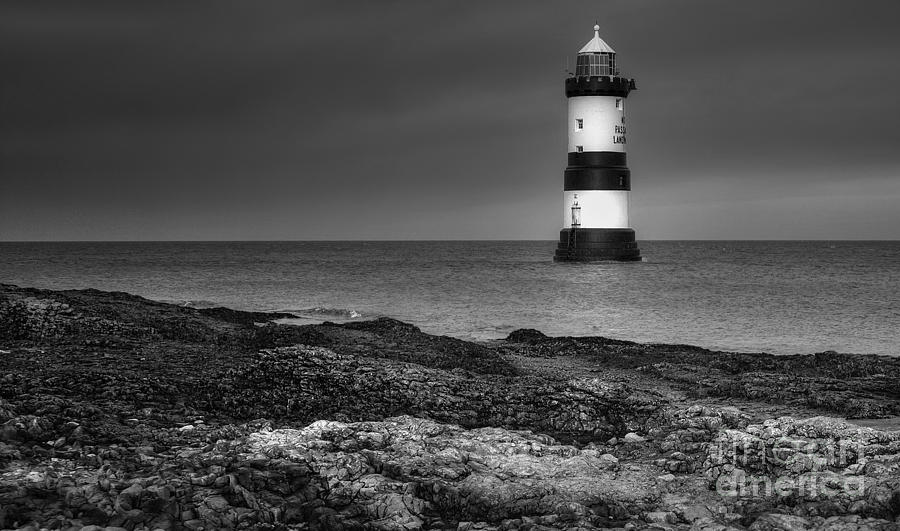 Black And White Photograph - Penmon Lighthouse #1 by Ian Mitchell