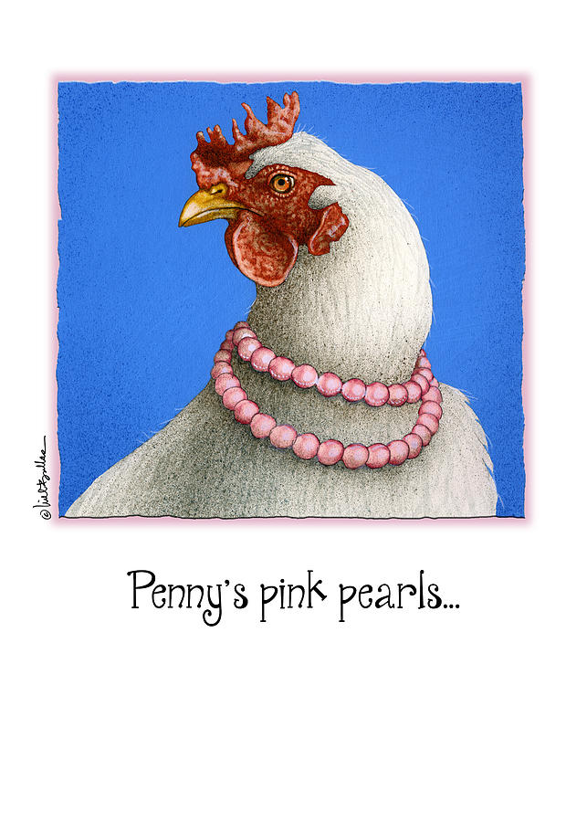 Pennys pink pearls... #1 Painting by Will Bullas