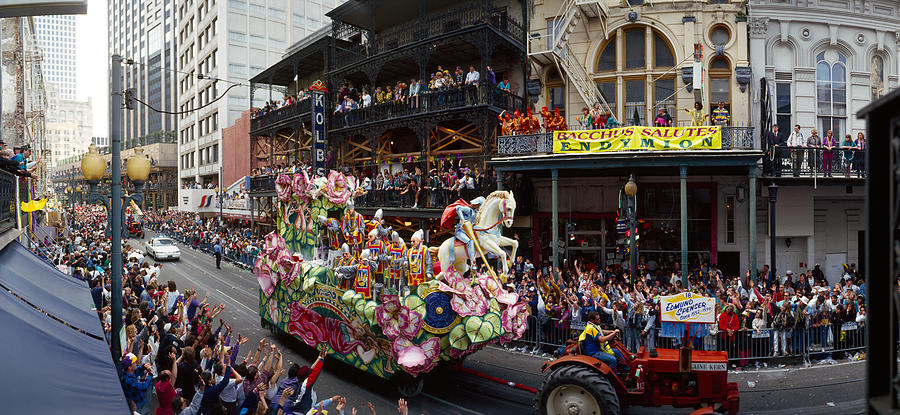 People Celebrating Mardi Gras Festival #1 Photograph by Panoramic Images