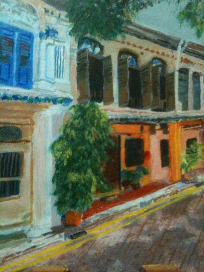 Peranakan House Painting by Belinda Low