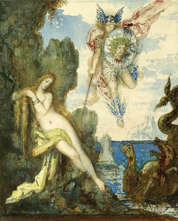 Perseus and Andromeda Painting by Gustave Moreau
