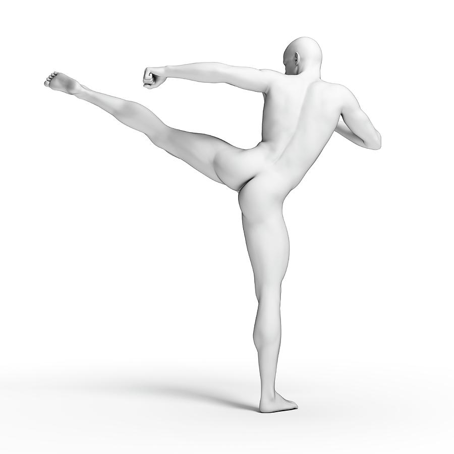 Illustration Photograph - Person Kicking #1 by Sebastian Kaulitzki