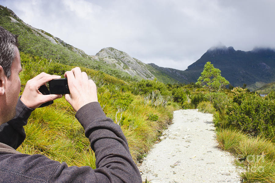 Person on expedition tour of Cradle Mountain #1 Photograph by Jorgo Photography