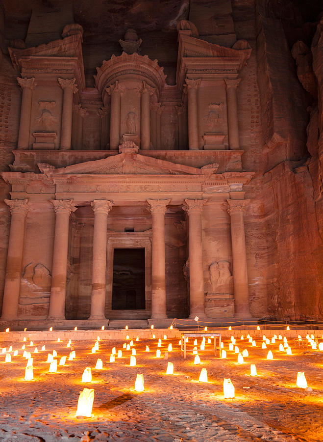 Petra by night #1 Photograph by Alexey Stiop