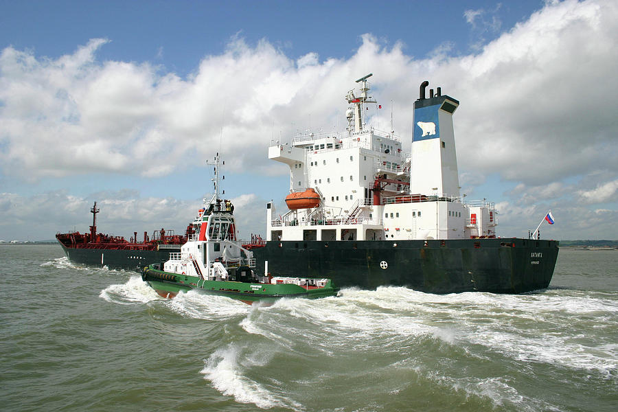 Petrochemical Tanker And Tug #1 Photograph by Graeme Ewens/science Photo Library
