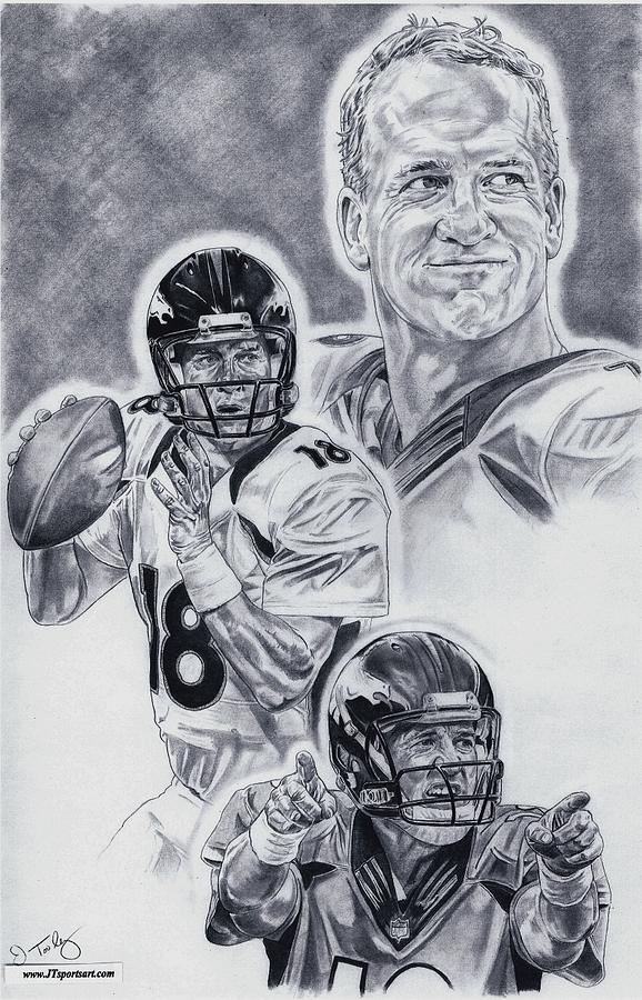 Broncos Peyton Manning Art Print by Greg Joens - Fine Art America