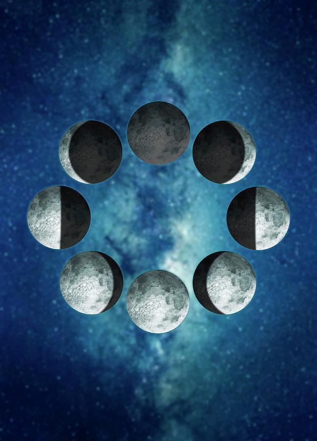 Phases Of The Moon #1 Photograph by Victor Habbick Visions