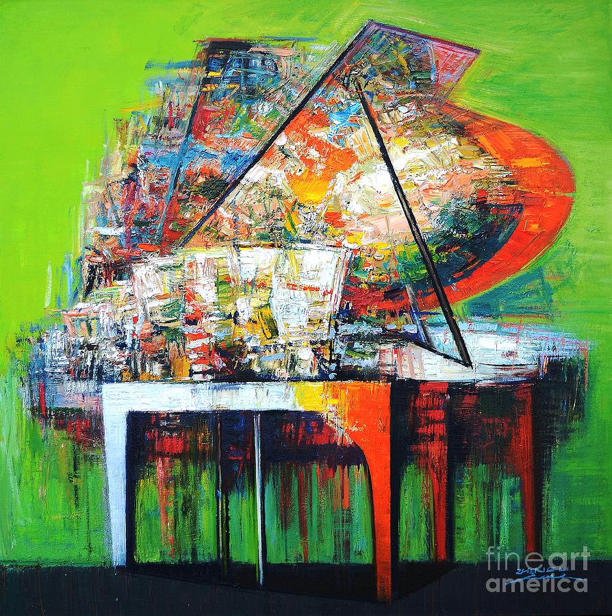 Piano Coloratura #1 Painting by Zheng Li