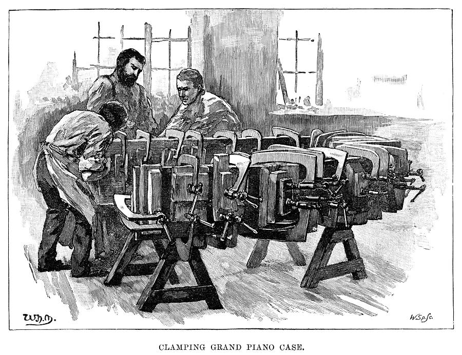 Piano Manufacture, 1901 #1 Painting by Granger