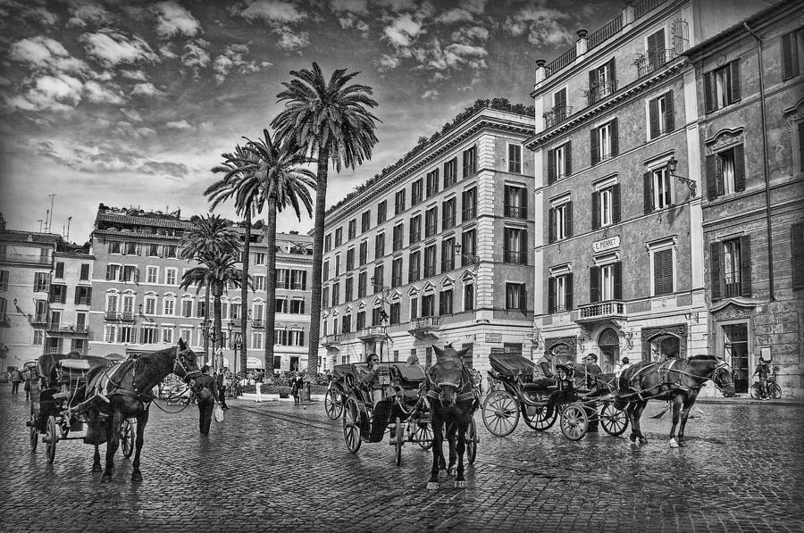 Piazza di Spagna B/W Photograph by Hanny Heim