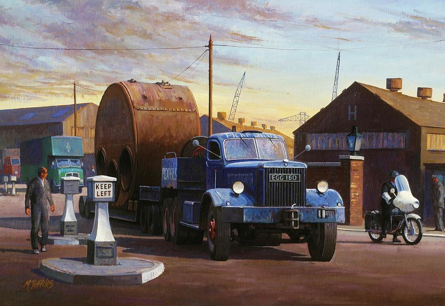 Vintage Painting - Pickfords Diamond T by Mike Jeffries