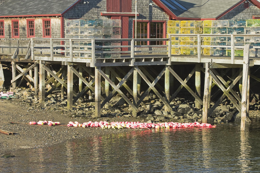 Landscape Photograph - Pier in Tenants Harbor Maine #1 by Keith Webber Jr