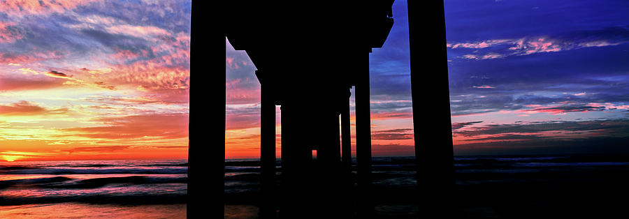 Pier On Beach At Sunset, La Jolla, San #1 Photograph by Panoramic Images