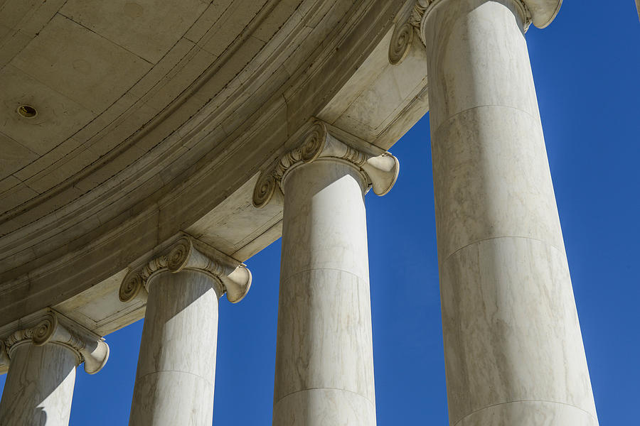 Pillars with Blue Sky #1 Photograph by Brandon Bourdages