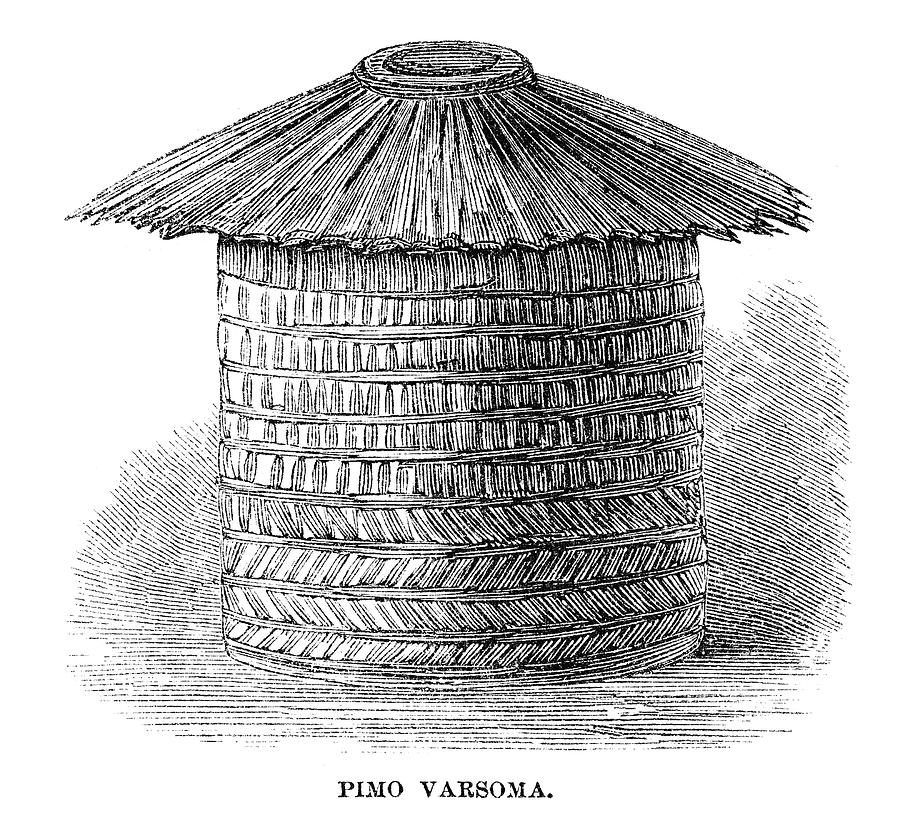 Basket Painting - Pima Container, 1864 #1 by Granger