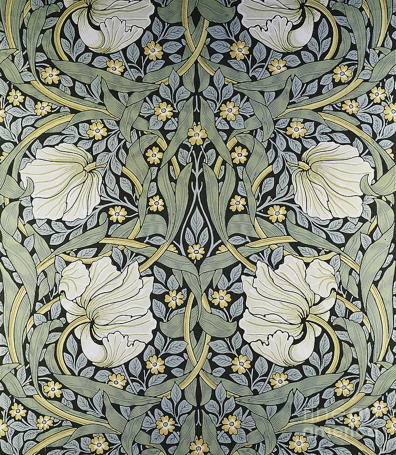 Pimpernel wallpaper design 1876 by William Morris Tapestry - Textile by William Morris