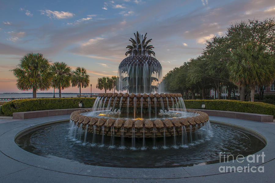 Sunset Photograph - Trickling Water at Sunset by Dale Powell