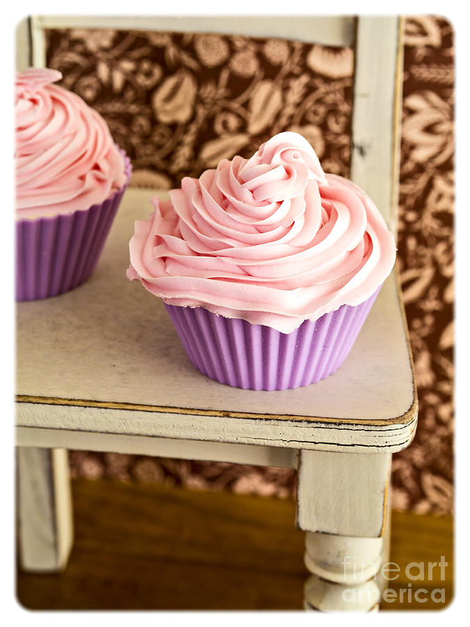 Cake Photograph - Pink Cupcakes #2 by Edward Fielding