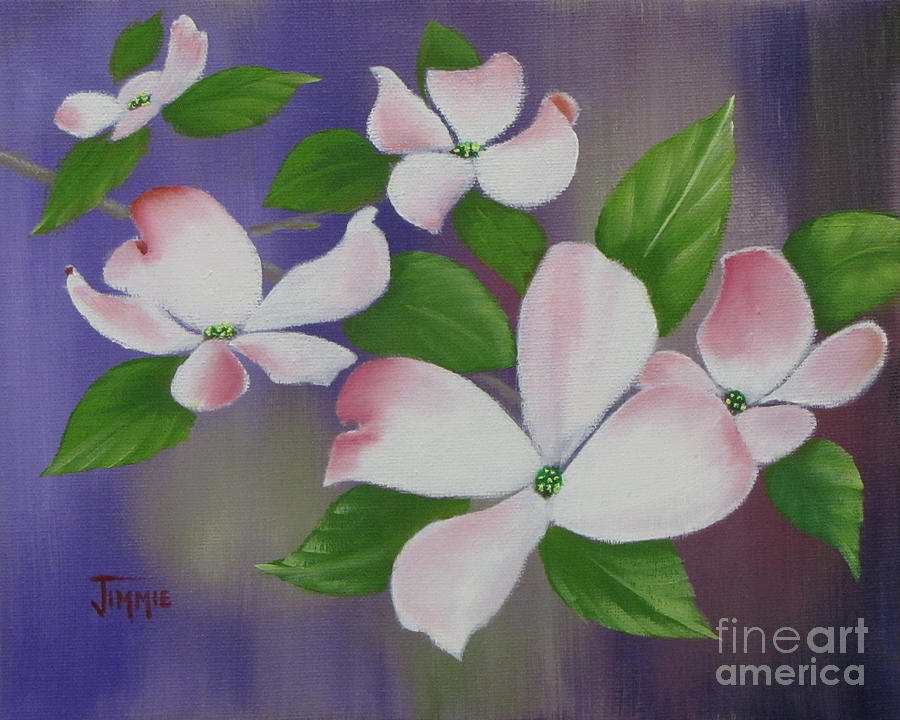 Pink Dogwoods Painting by Jimmie Bartlett
