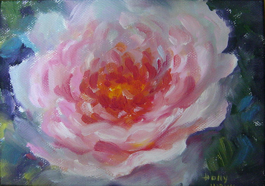 Flower Painting - Pink Peony #1 by Holly LaDue Ulrich