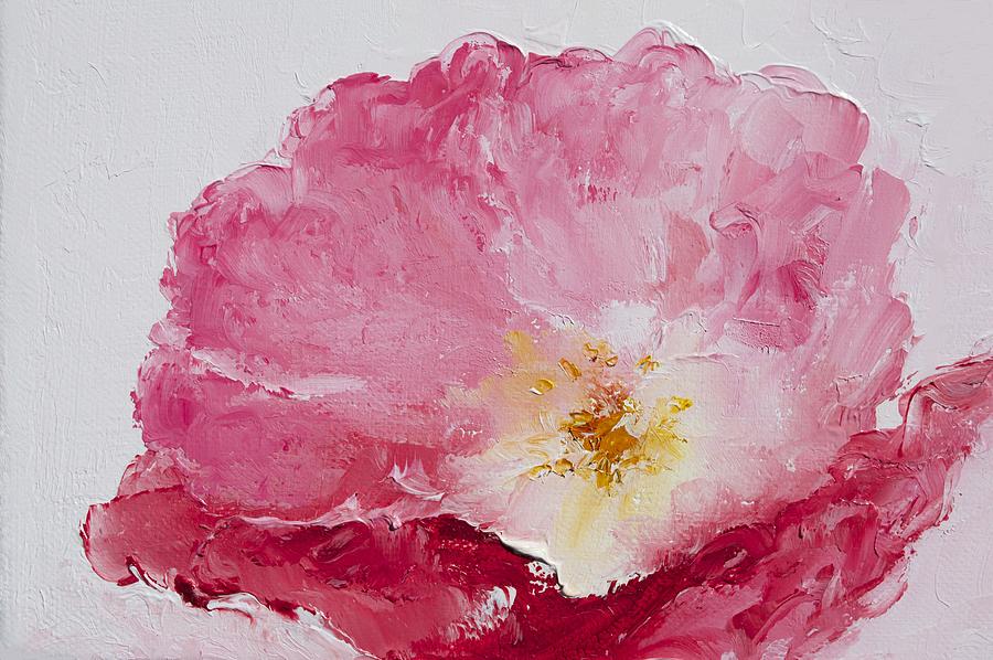 Pink Poppy #1 Painting by Jan Matson