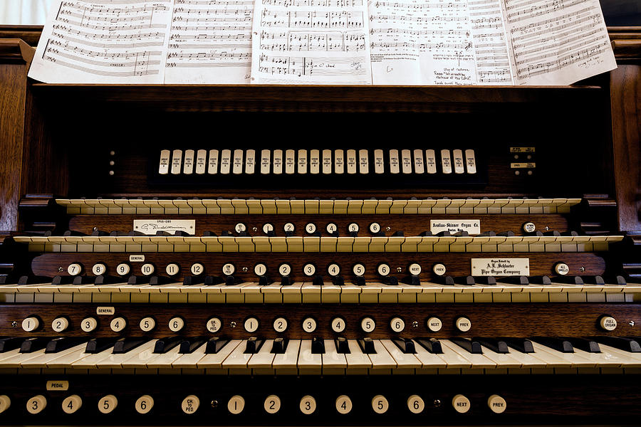 Pipe Organ Console, The Temple Photograph by Panoramic Images