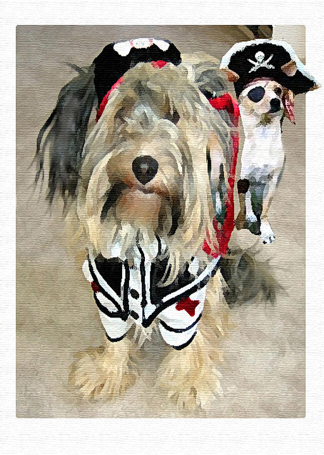 Pirate Dogs Digital Art by Jane Schnetlage