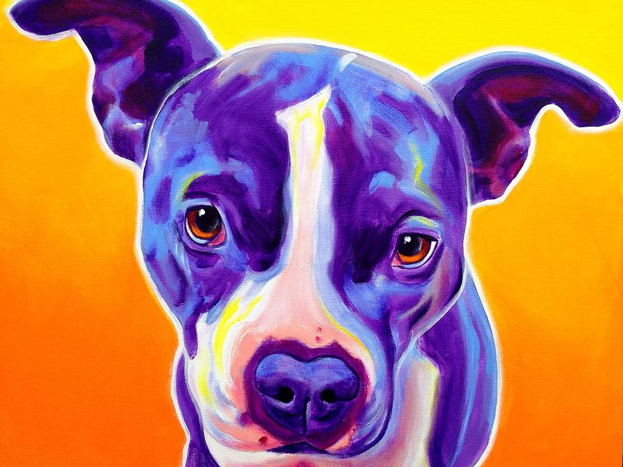 Pit Bull - Sadie Painting by Dawg Painter