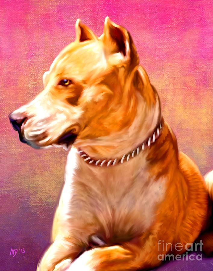 Pit Bull art Painting by Iain McDonald Pixels