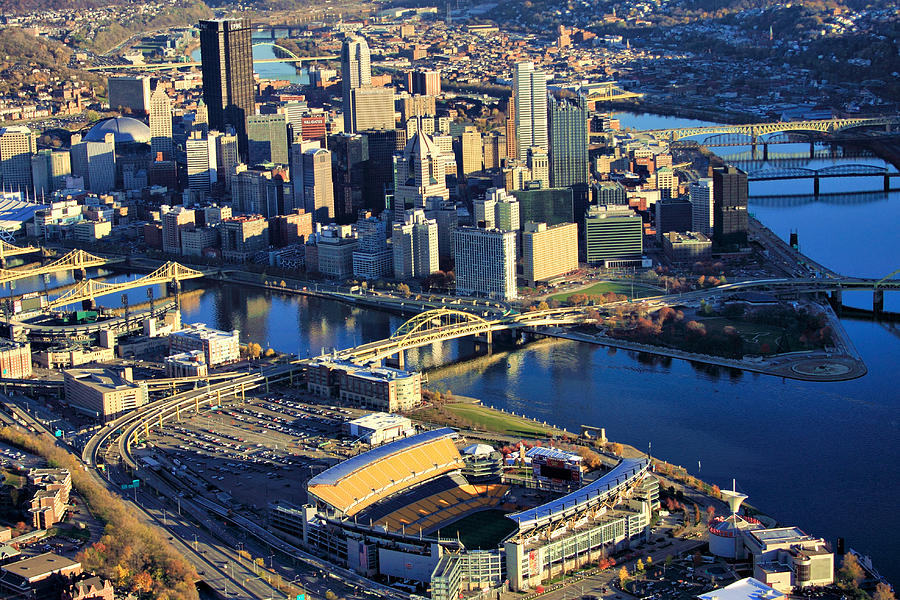 PNC Park and Pittsburgh Skyline Photograph by Pittsburgh Aerials - Fine Art  America