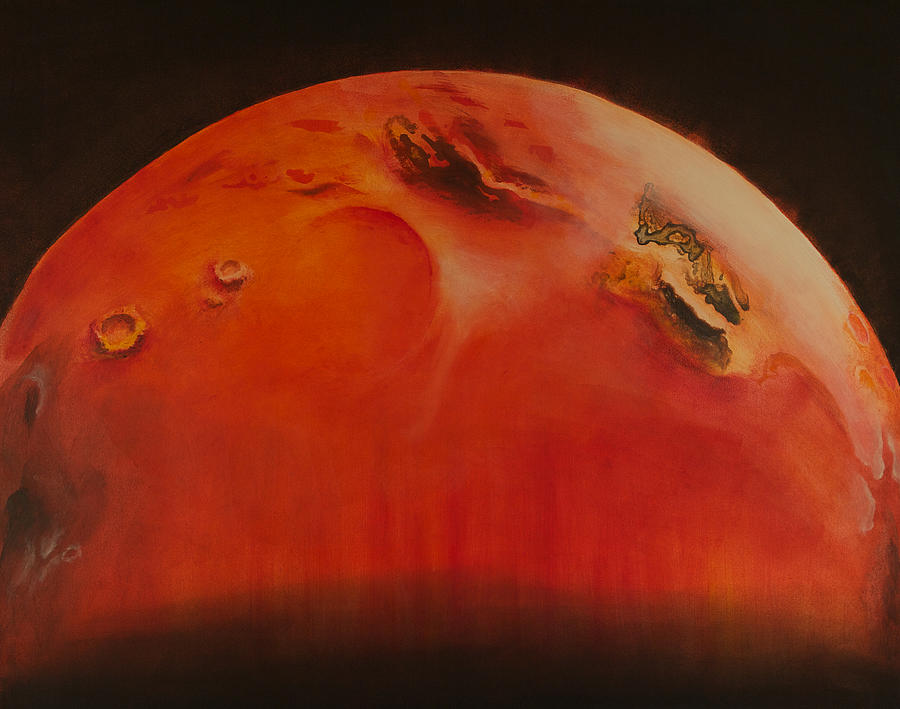 Space Painting - Planets Dawn #1 by Mary Tudor