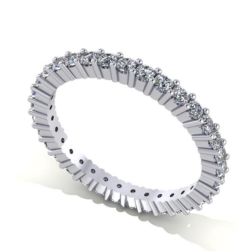 Yellow Gold Jewelry - Platinum Diamond Eternity Band #1 by Eternity Collection
