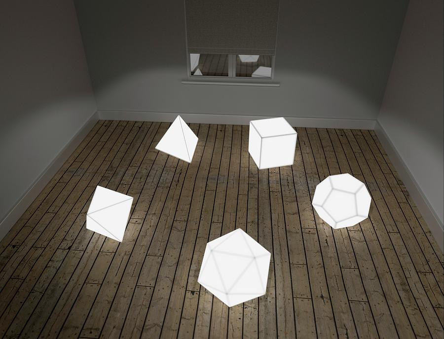Cube Photograph - Platonic Solids #1 by Robert Brook